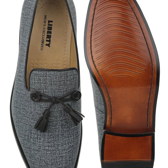 Mens Tuxedo Canvas Textile Noble Loafers and Slip On Shoes Wedding Party Shoes - Picture 7 of 7